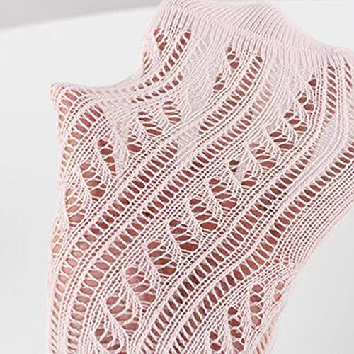 Actlati 4327891191 Baby Girls Knee High Socks Hollow Out Anti-Skid Knitting Stockings Suitable thumb #6