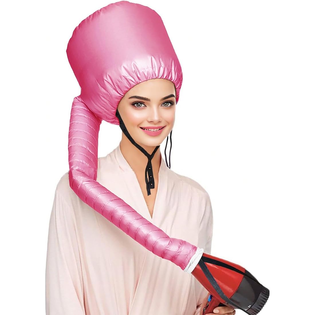 Casco per Asciugacapelli, Caschi per Asciugatura,Bonnet Casco per Asciugacapelli con Elastico per Attacco Phon,Casco Riscaldata Per La Profondo Cura Dei Capelli,per Asciugatura Capelli Ricci