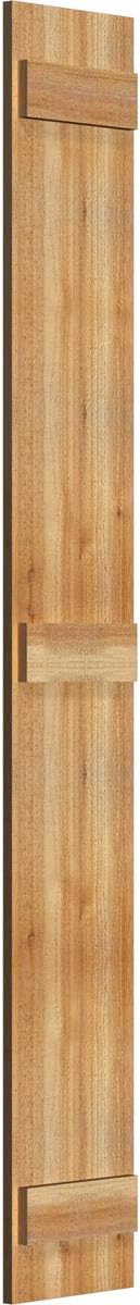 Ekena Millwork RBJ06S11X077RWR TimberCraft Two 5 3/8" Boards Joined Board-n-Batten, Rustic Wood Shutters (Per Pair), 10 3/4"W x 77"H, Rough Sawn Western Red Cedar