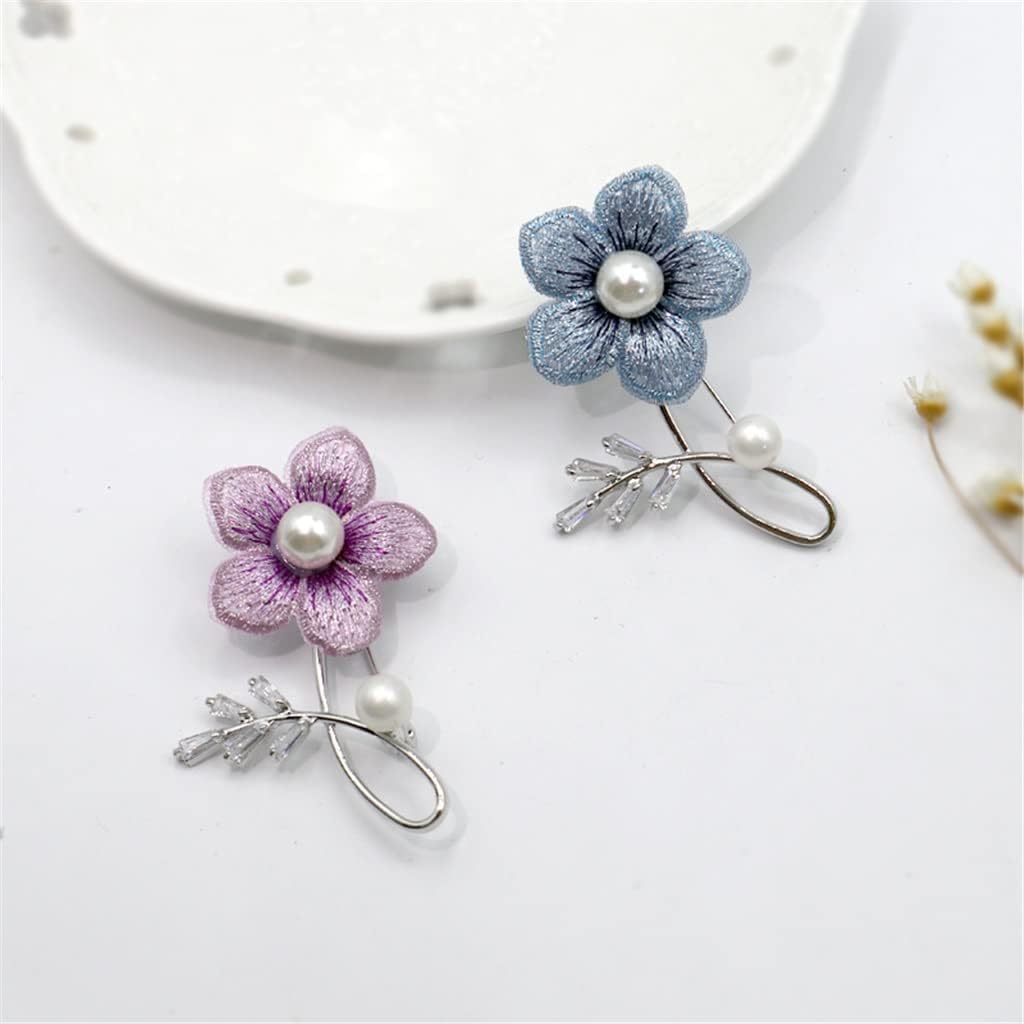 Embroidery Brooch Temperament Pin Pin Flower Corsage Spring Cardigan Female Pin Elegant Flower Accessories,A-Som bilden visar