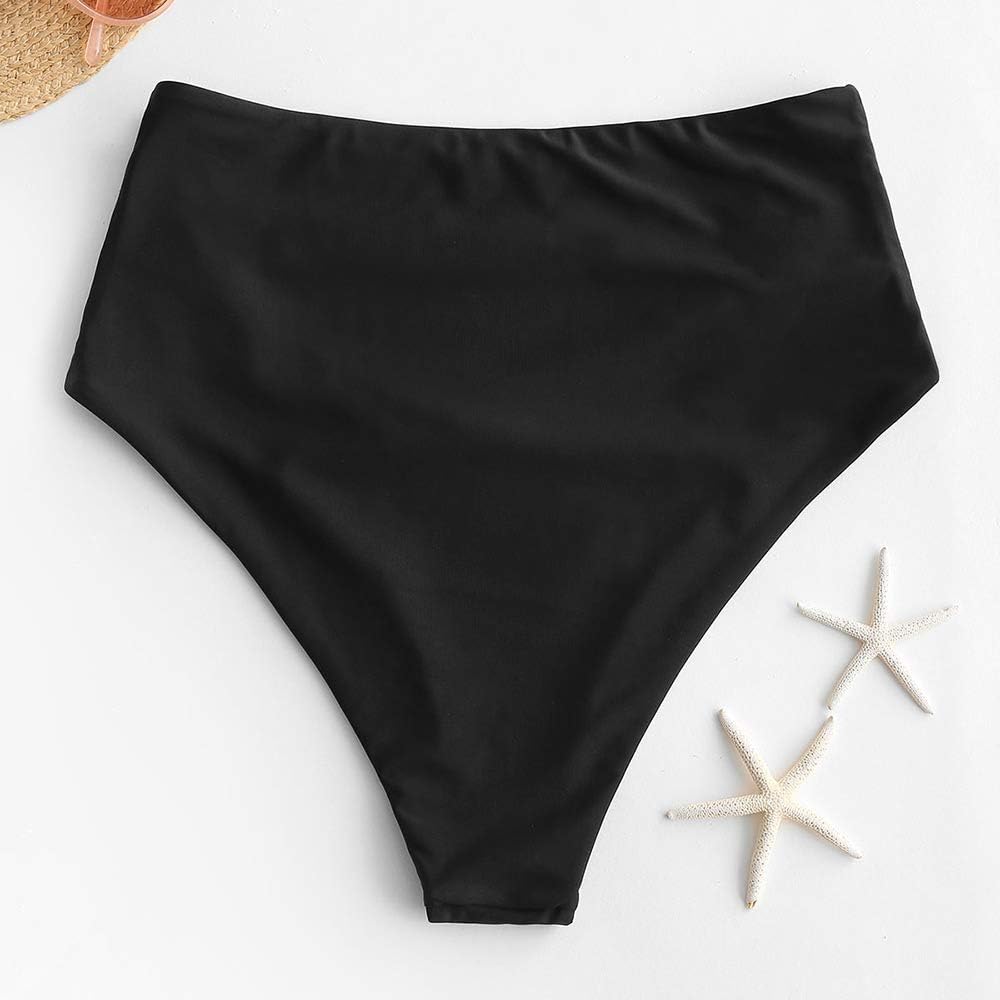 ZAFUL Women High Waisted Bikini Bottoms Ruched Swimsuit Bottom Tummy Control Bathing Suit Bottoms - Image 4