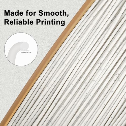 Image of Marble White PLA Force Filament, PLA Stone Filament 1.75mm 1KG | Marble White 3D Printer Filament delivers a matte masonry finish ideal for architectural layouts