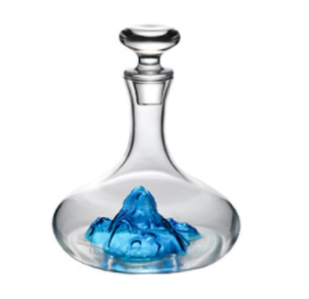 Decantador Hogar Cocina Decantador De Vino Cristal con Aireador Iceberg Azul Y Tapón. Accesorios For Accesorios De Vino(1350ml)