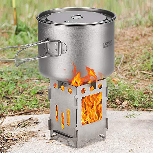 Fogão Externo, Romacci Fogão de acampamento dobrável de titânio Fogão de cozinha ultraleve ao ar liv