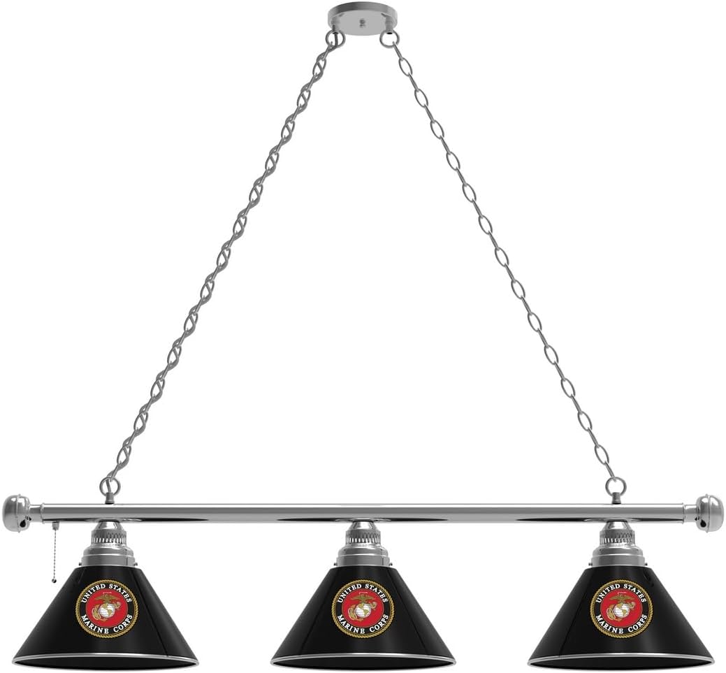 HBS U.S. Marines 3 Shade Billiard Light by The Holland Bar Stool Co.