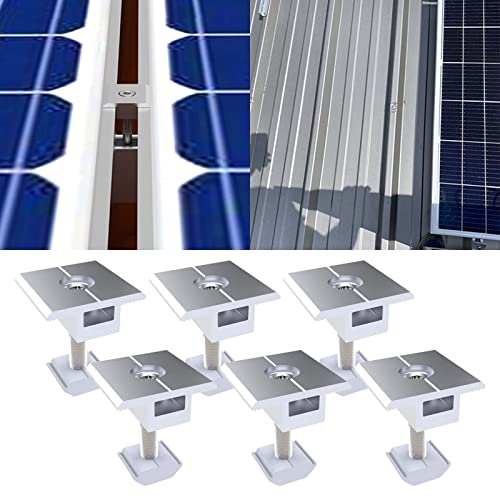 image for Copgge Solar Panel Middle Clamps Aluminium Solar Panel Mount Mid Clips