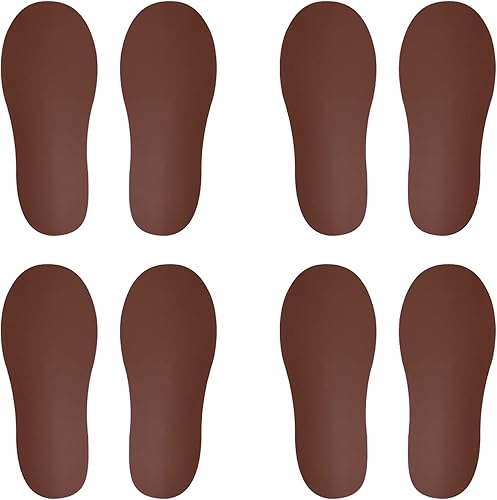 PATIKIL Adhesivo de huella de 10 x 4 pulgadas, 4 pares de calcomanías de PVC para zapatos de piso para decoración de clase, guía de escaleras,