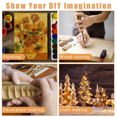 NVGVUP Sperrholzplatte Pappel 3 mm, 8 Stück A4 Holzplatten zum Basteln, Spanplatte Sperrholz 30 x 20 cm, Plywood für Laserprojekte, Modellbau, Bastelarbeiten, Kunst Gemälde, Deko