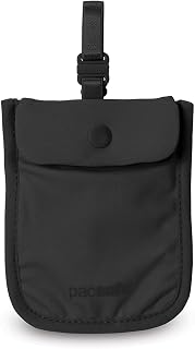 Coversafe S25 Hidden Undercover Travel Bra Pouch for Women (Washable) - Stash up to 6 Credit Cards plus Money and Key with Adjustable, Elastic Strap; Suitable for all Bra Sizes (Black)