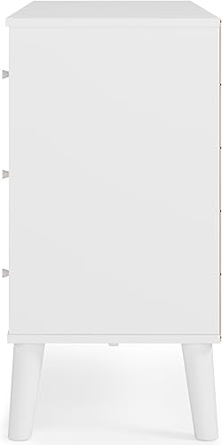 Miniatura 13 de Signature Design by Ashley Piperton - Cómoda de 6 cajones, color blanco y marrón claro Natural/