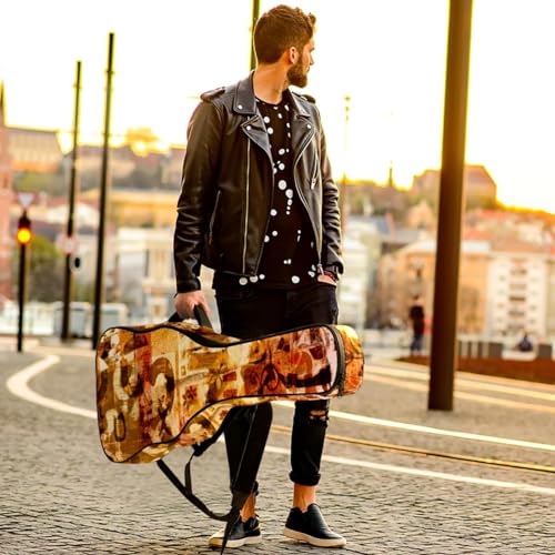 Housse de guitare en tissu Oxford épais rembourré avec boucle de suspension et sangle de cou Motif floral abstrait 101,6 cm, Multicolore., 42.9×16.9×4.7 in, Sac de transport tendance pour guitare - Les Beatles, Paul McCartney, John Lennon, RIngo Starr, George Harrison Housse de guitare en tissu Oxford épais rembourré avec boucle de suspension et sangle de cou Motif floral abstrait 101,6 cm, Multicolore., 42.9x16.9x4.7 in, Sac de transport tendance pour guitare – Image 7