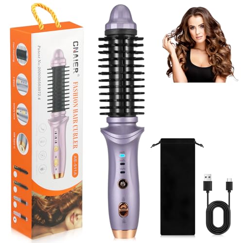 Cordless Curling Iron Brush with 3 Temperature Settings