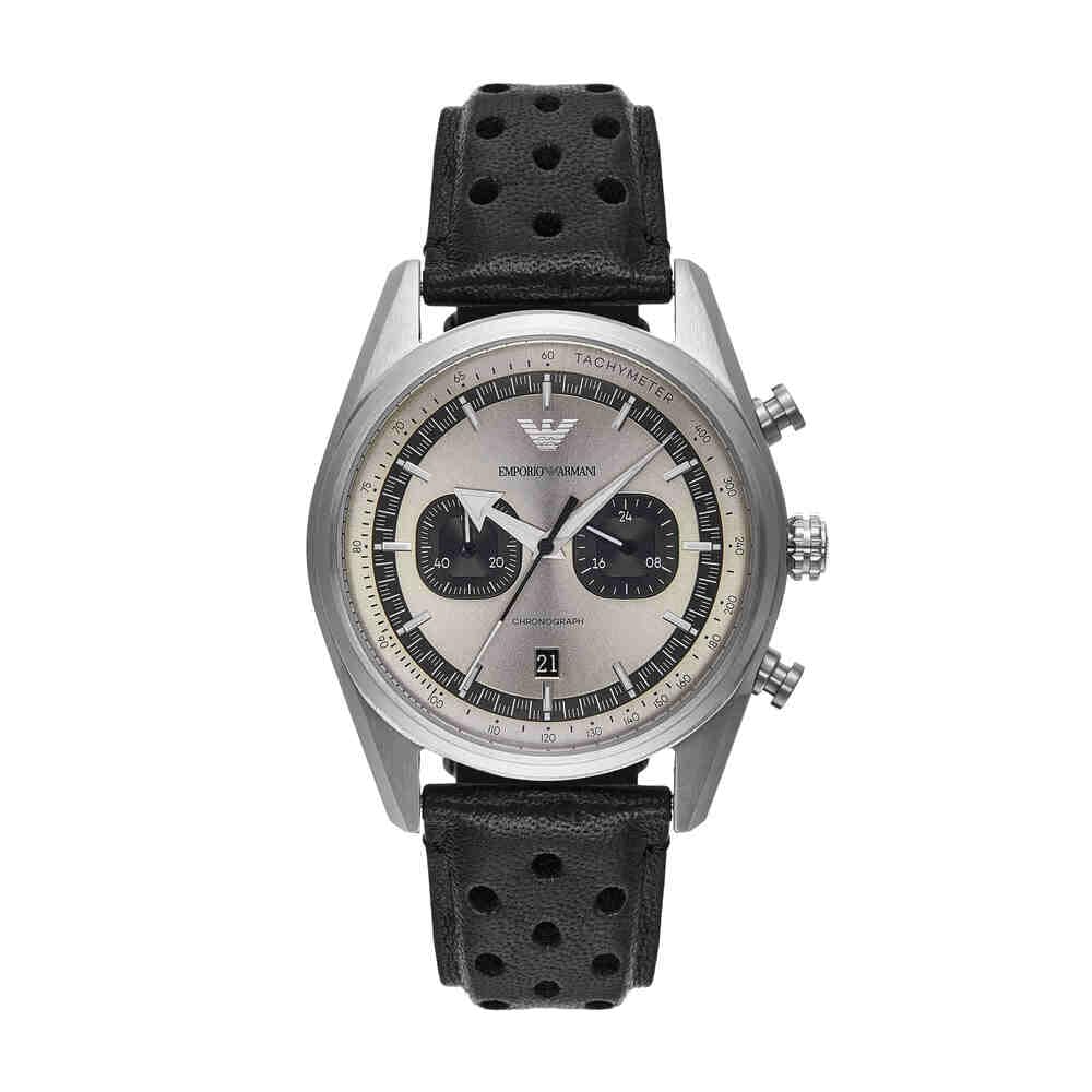 Emporio Armani Men's Analog Quartz Watch with Leather Strap AR11677