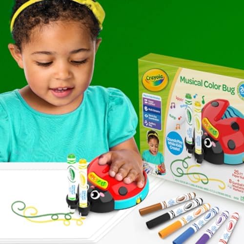 Image of Crayola Musical Color Bug, Toddler Sensory Toy, Ladybug Toy for Kids, Arts & Crafts, Gifts for Toddlers, Ages 2, 3, 4