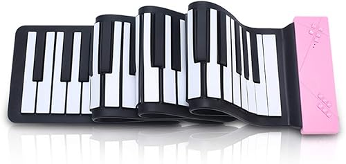 AETOPP piano Soft Keyboard Klavier Handrolle Klavier Taste mit Horn-Tastatur tragbar fA r AnfA nger und Kinder  Pink 