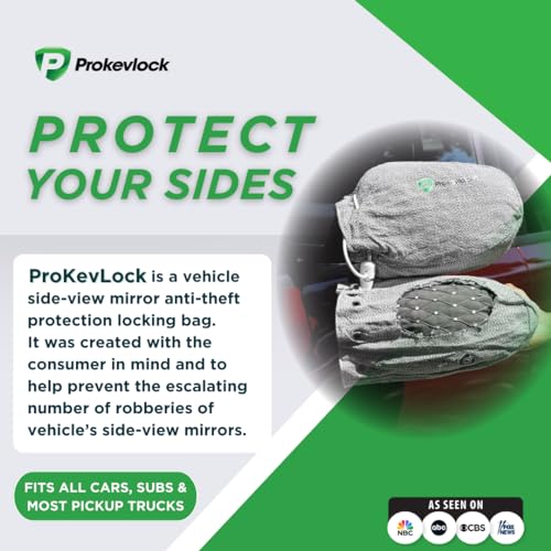 New & Improved ProKevLock Vehicle Side Mirror Covers Set with Anti-Theft Lock, UHMWPE, HPPE, 304 CRES Steel Mesh, Fits all Vehicles & Most Pickup Trucks, Protection from Ice, Bird Droppings, Version 3 - Image 4