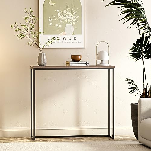 roomfitters 36\" Console Table, Narrow Entryway Table, Sofa Table for Living Room, Skinny Hallway Table for Entryway, Behind Couch Table, Wall Table, Display Table for Foyer, Grey Oak - Thumbnail 7