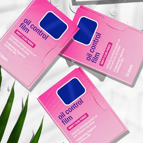 Image of 3 Packs Oil Blotting Sheets for Face (150 Sheets) - Oil Absorbing Blotting Papers for Oily Skin, Makeup-Friendly & Portable Oil Wipes