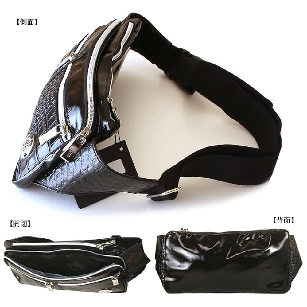 オロビアンコ　ショルダーバッグ　ボディクロス　クロコ型押し　レザー　ナイロン　青 Amazon | [オロビアンコ] 横型 ボディバッグ ミニクロコ 本革