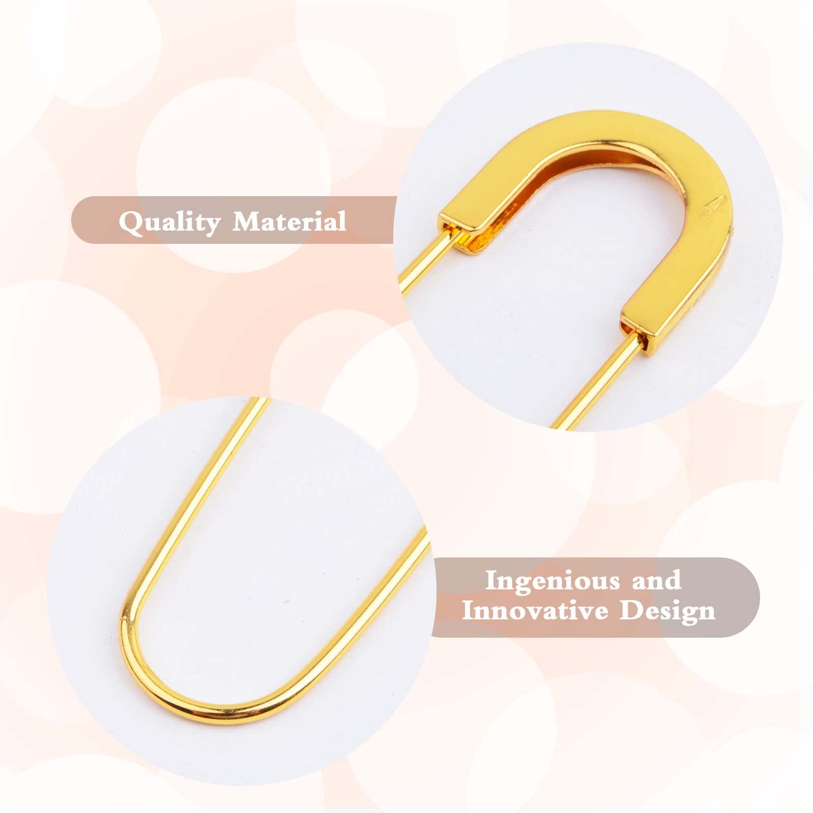 Lot De 6 Épingles De Sûreté Extra Larges En Métal Très