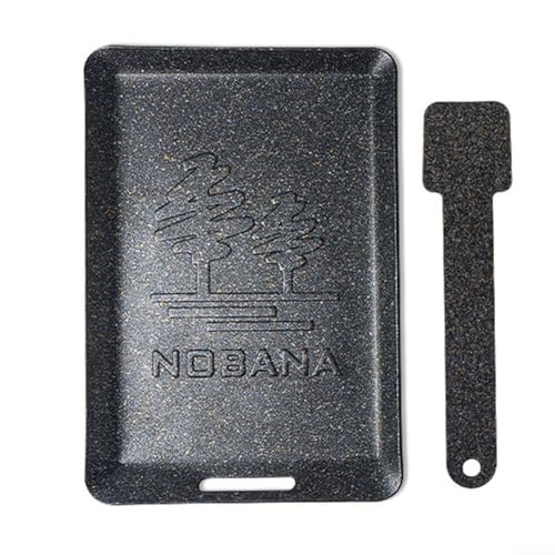 YUANGANG Square Griddle Plate, Stainless Steel Flat Top Grill Baking Hotplate for MINI Barbecue Grill Plate BBQ Grill Teppanyaki Grill For Camping(Black)