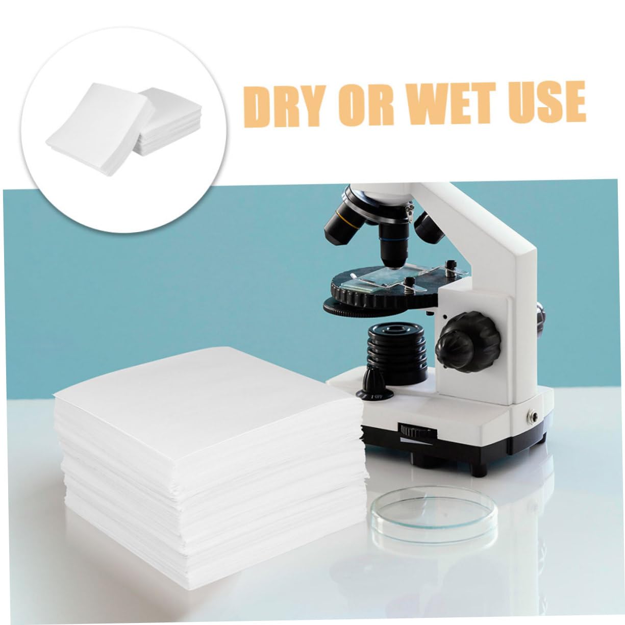 GLEAVI Toallitas sin Pelusa de Celulosa Absorbentes 6x6 Pulgadas Secas y Multiusos, Paquete de 300 Unidades (2 Paquetes para Limpieza de Lentes y Equipos de Laboratorio