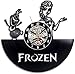 hxjie Niedliche Cartoon Gefrorene Vinyl Wanduhr Modernes Design Dekorative Mädchen Zimmer ELSA Anna 3D Aufkleber Schallplatte Uhr Wanduhr