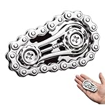 Metal Fidget Toys, Bike Chain Fidget Toy for Adults, Metal Fidget ,Stress Relief and Anxiety Reduction, Portable Hand Spinner for Work and Study, 3.5*6*1 cm