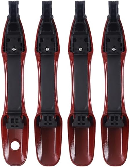 1 Lot Red Painted Exterior Door Handle Outside Compatible with 2019-2023 Toyota Camry 2019-2023 Corolla 2020-2023 Avalon