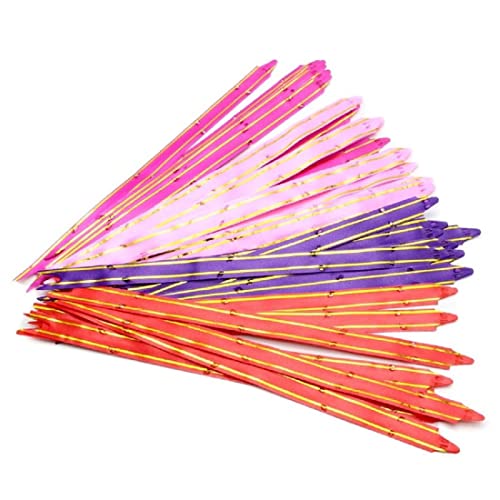 Image of ProKart Colorful 18Mm Pull Bow Striped Ribbon String with 30Cm Long Handmade Pull Flower Ribbon for Wrapping and Decoration Gift for Wedding 30Pc (Assorted Color), Multicolor