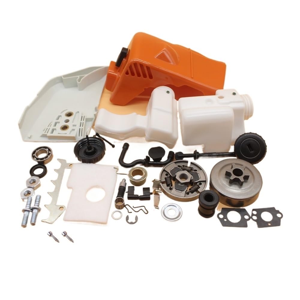 Kit de depósito de Aceite for Tambor de Embrague y Cubierta de piñón de Cilindro, Compatible con Motosierra MS170, MS180, 017, 018, MS 180 y 170. Piezas de jardín