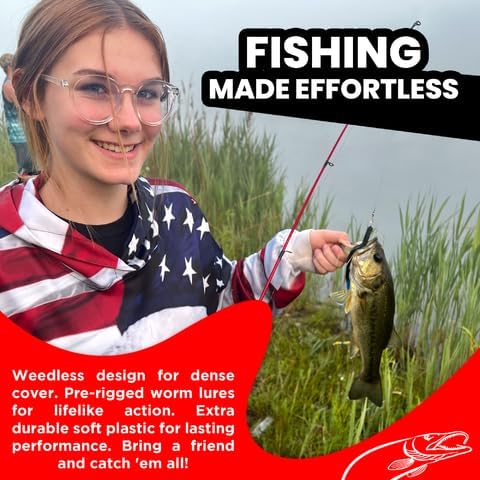Delong Lures Weedless Pre-Rigged Fishing Lures Bass Set, Pike, and Anything in Between - Made in USA - Extra Durable Soft Plastic Swimbaits for Bass Fishing Lures - 5 PCS Bass Baits and Lures Pack
