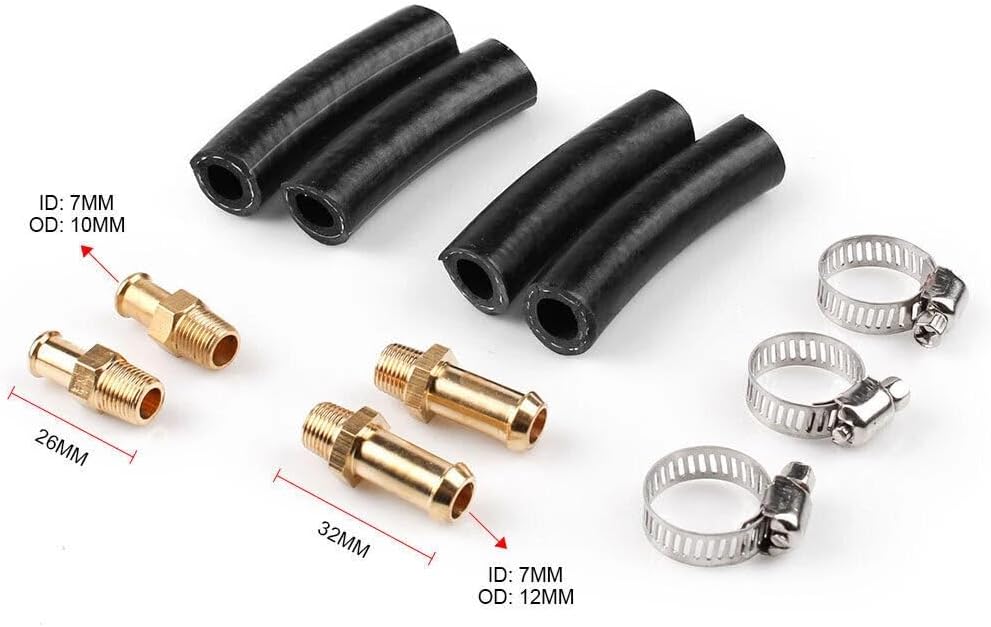 1-6 PSI Universal Adjustable Fuel Pressure Regulator Kit for Carburetor Engine