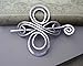 Celtic Knot Cross Infinite Swirl Aluminum Shawl Pin, Sweater Brooch Handmade in Oregon Knitters Gift