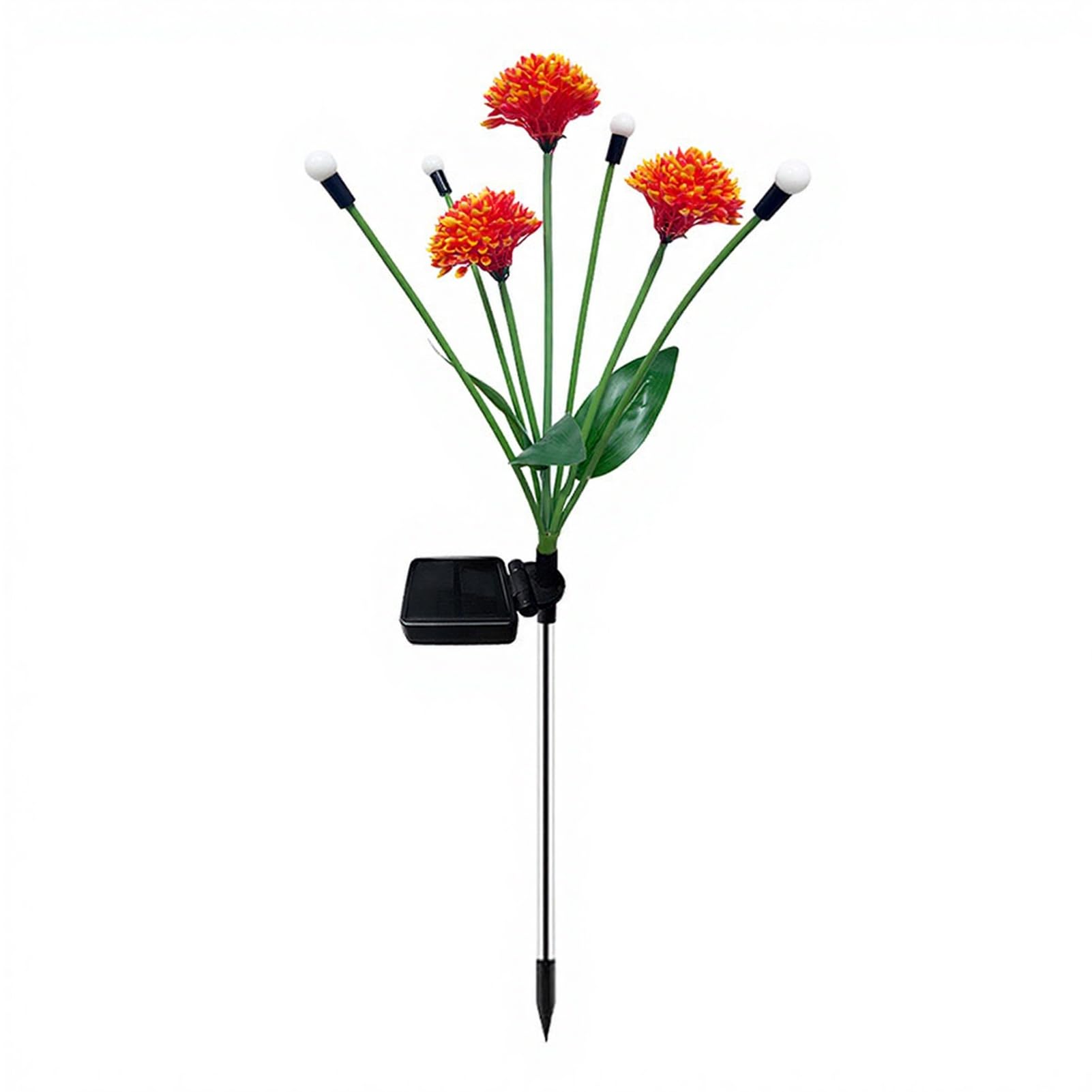 matumou Solar Ground Stake Light Outdoor Flickering Firefly Flower Lamp Waterproof Automatic Charging Garden Lights for Patio Pathway
