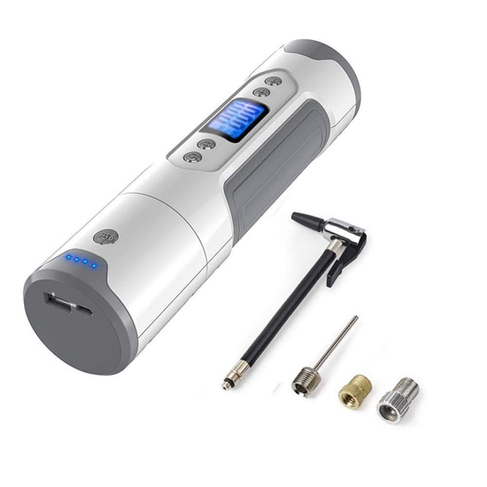 TARTIERY Automatic Portable Air Compressor Pump, Digital Handheld Rechargeable Emergency Cordless Car Tyre Inflator For Bicycles Tires, Basketballs, Detachable Battery, Fast Charging