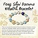 Lucky Shop Japan good luck bracelet daruma doll crystal bracelet for women men unisex feng shui bracelet good luck charm 6-8 inches stretch (Rutilated Quartz)