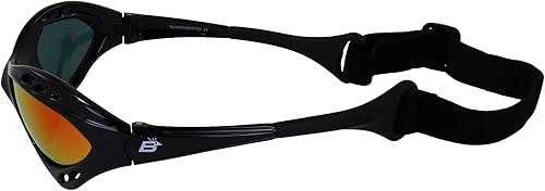 Miniatura 6 de Birdz Gafas de sol Seahawk polarizadas acolchadas 2 pares con correa para deportes acuáticos, surf, kayak, jetski, negro con lente ahumada y lente
