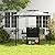 Tangkula 11x5 FT Grill Gazebo with Side Awning, 2-Tier Barbecue Gazebo with 2 Shelves, 12 Hanging Hooks, Bottle Opener, Outdoor Grill Canopy for Backyard Garden Poolside (Grey)