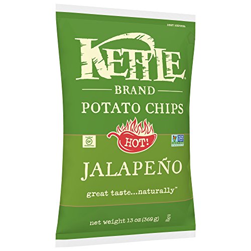 Image of Kettle Brand Potato Chips, Jalapeno Bags, 13 Ounce (Pack of 10)