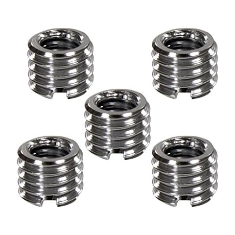 Foto&Tech Metal 1/4 inch to 3/8 inch Tripod Thread Adapter, Easy Mount Convert Screw Adapter for Tripod Monopod Ballhead, Reducer Bushing for Camera Video Equipment DSLR SLR Mic Boom Stand (5 Pieces) Cover