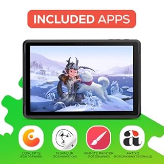 PicassoTab A10 Tablet Da Disegno • Nessun Computer Necessario • Apps E Tutorial Di Disegno • Penna Stilo • Schermo Da 10 Pollici • Miglior Regalo Per L'Artista Grafico Digitale Per Principianti • A10