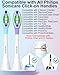 Jarubekil 12 Pack Toothbrush Heads Compatible with Philips Sonicare Electric Toothbrush, Brush Head Compatible with 4300 9000 3100 5300 (12 Pack White)