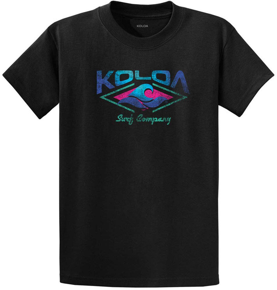 Koloa Surf CompanyKoloa Surf Mens Distressed Jewel Tones Logo Heavy Cotton Tee