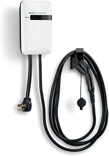 EVoCharge Level 2 EV Charger | Up to 32 Amp, 25-ft Cable, 240V, UL Listed Electric Vehicle Charger, NEMA 6-50 Plug, Indoor/Outdoor, Up to 8X Faster Than Level 1