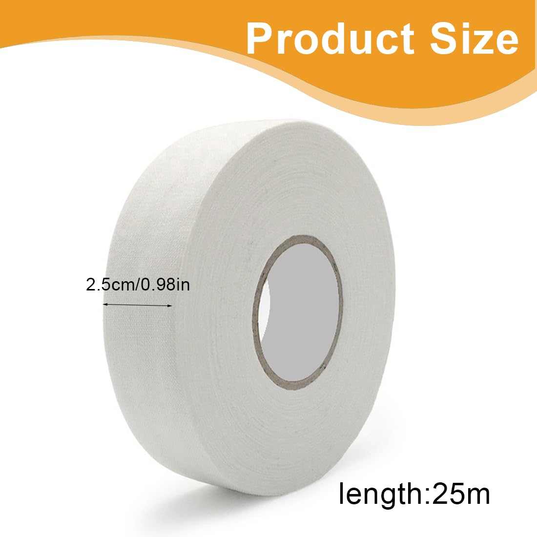 IKOPFLN Cinta de Hockey Cinta de Agarre para Deportes Cinta Adhesiva de Hockey sobre Hielo para Hockey la Raqueta de Tenis la Cuerda de Esquí la Caña de Pescar 25M*2.5cm Incluye 1 Tijera en U