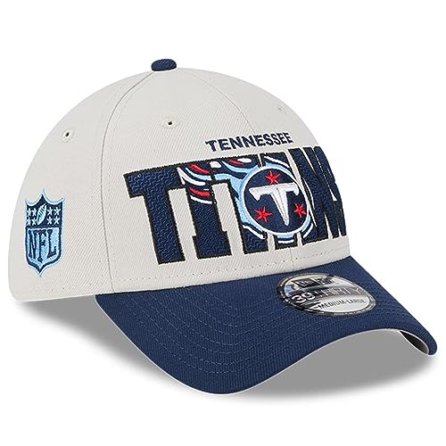 New Era Men's Stone/Navy Tennessee Titans 2023 NFL Draft 39THIRTY Flex Hat
