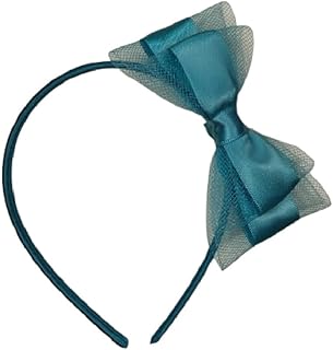 شريط رأس من الساتان بتصميم فيونكة من دينتي - أزرق