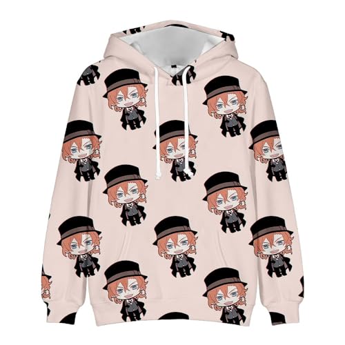 Puruuige Dazai Osam Hoodies For Men Anime 3D Printed Casual Jumpers Nakahara Chuuya Pullover Sweatshirt Fashion Hoodies with Pockets