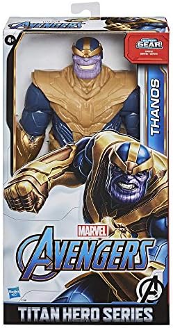 Avengers Marvel Titan Hero Series Blast Gear Deluxe Thanos Action Figure, 12-Inch Toy, Inspired by Marvel Comics, for Kids Ages 4 and Up
